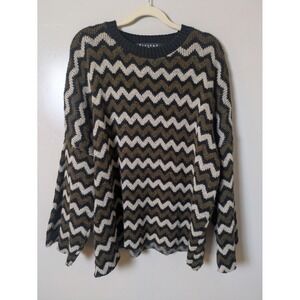 Protege Collection Vintage Womens XL Chevron Zig Zag Knit‎ Sweater